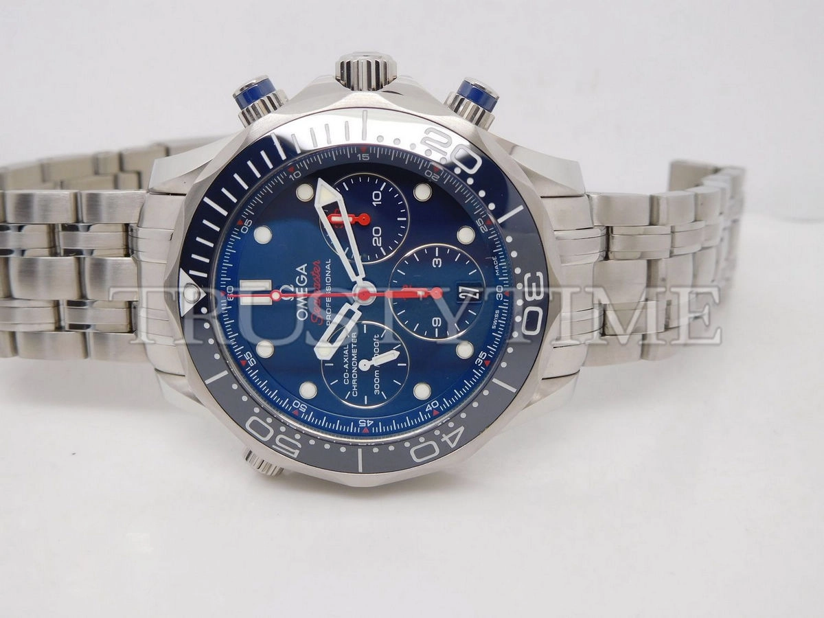 Копия часов Omega Seamaster Diver 300m Co‑Axial Chronometer Chronograph 44mm 212.30.44.50.03.001