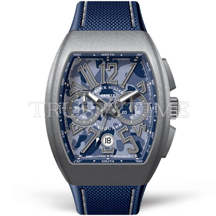 Реплика часов Franck Muller Vanguard Camouflage Chronograph V45-CC-DT-CAMOU-TTMC-BL Арт.FM-0682 Копия часов Franck Muller Vanguard Camouflage Chronograph V45-CC-DT-CAMOU-TTMC-BL Арт.FM-0682