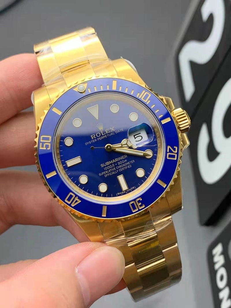 Копия часов Rolex Submariner 116618LB с синим циферблатом