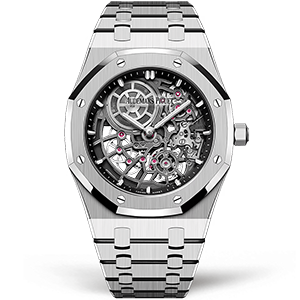 Копия часов Audemars Piguet Royal Oak Jumbo Extra-Thin Openworked 16204BC.OO.1240BC.01 Арт.AP-1211