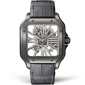 Копия часов Cartier Santos de Cartier Large Skeleton 40mm WHSA0009
