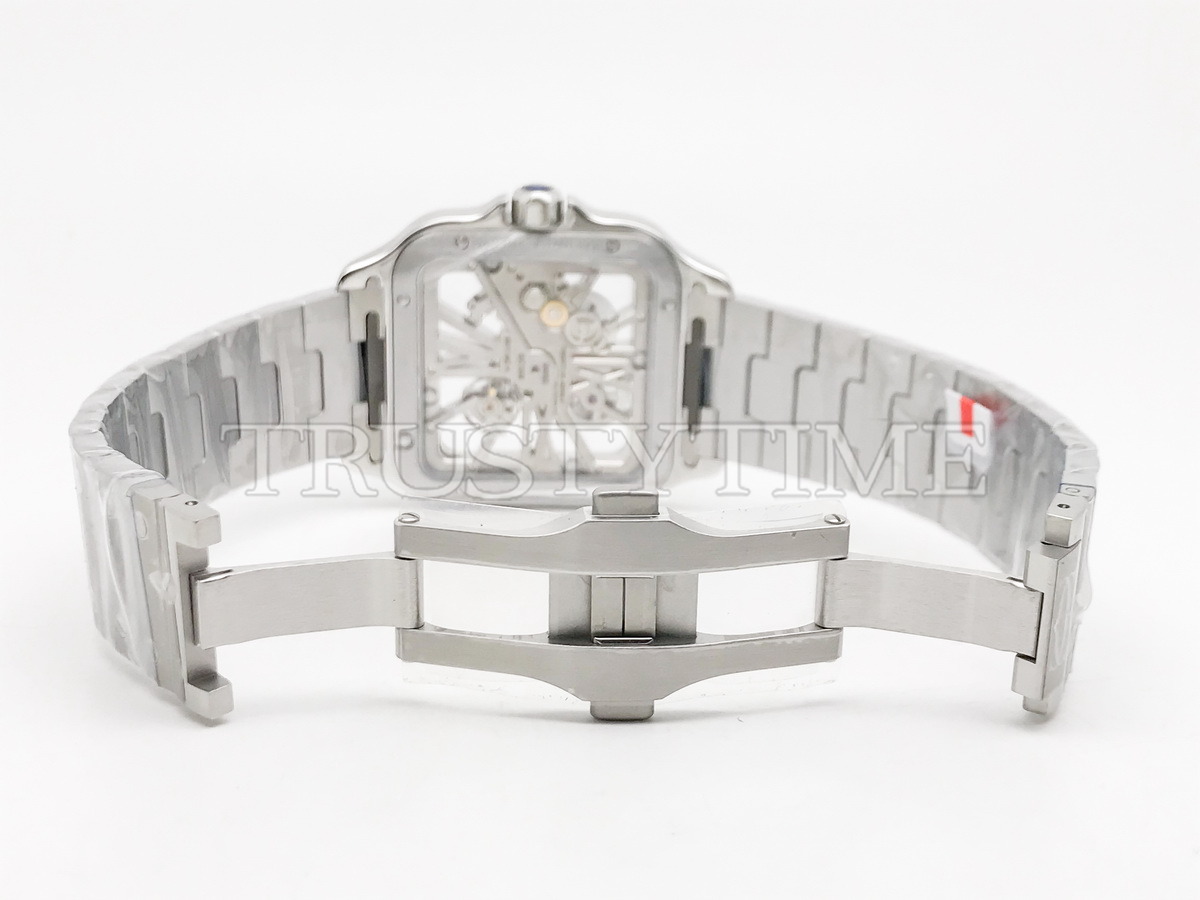 Копия часов Cartier Santos de Cartier Large Skeleton 40mm WHSA0026 Арт.CR-0897