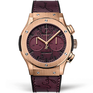 Копия часов Hublot Classic Fusion Chronograph Berluti Scritto Bordeaux 45mm 521.OX.O50V.VR.BER18 Арт.HB-0940