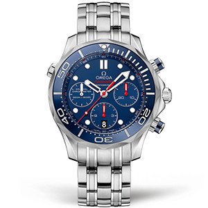 Копия часов Omega Seamaster Diver 300m Co‑Axial Chronometer Chronograph 44mm 212.30.44.50.03.001 Арт.OM-0714