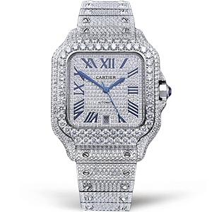 Копия часов Cartier Santos De Cartier 40 WSSA0018 Diamonds Арт.CR-0927
