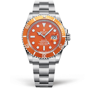 Копия часов Rolex Submariner Blaken Orange 40mm 116610LN Арт.RX-3422