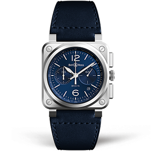 Bell & Ross BR 03-94 Blue Steel Chronograph BR0394-BLU-ST/SCA
