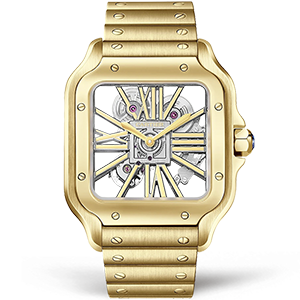 Копия часов Cartier Santos de Cartier Large Skeleton 40mm WHSA0042 Арт.CR-0990