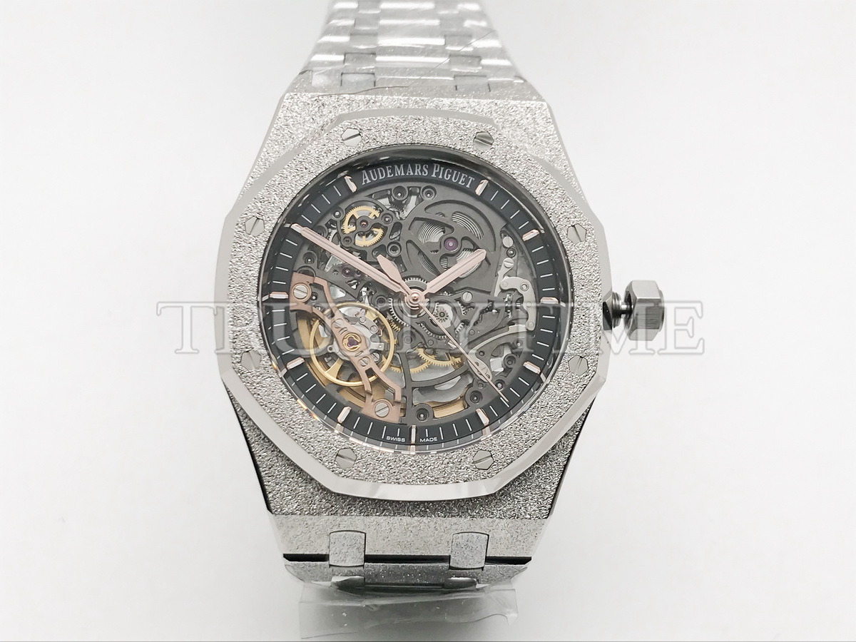 Копия часов Audemars Piguet Royal Oak Frosted Double Balance Wheel 15407BC.GG.1224BC.01 Арт.AP-1191