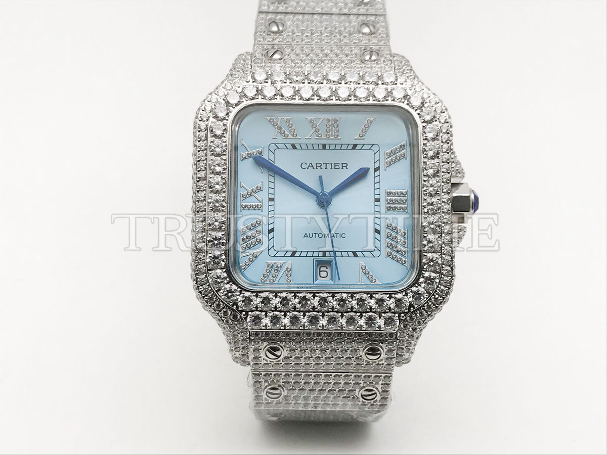 Копия часов Cartier Santos De Cartier 40 WSSA0018 Diamonds Арт.CR-0930