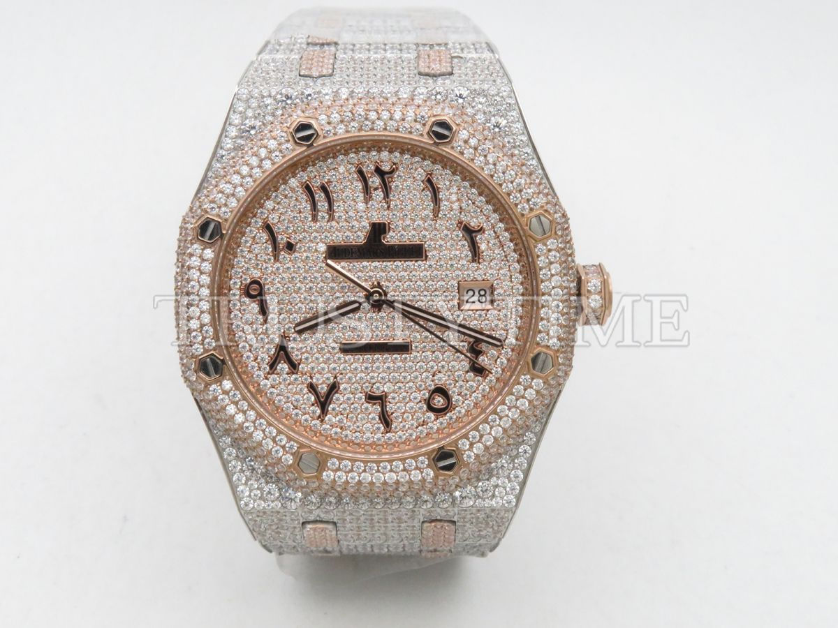 Копия часов Audemars Piguet Royal Oak 15400 Full Diamond Арт.AP-0986